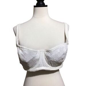 Aerie Cream Lined‎ Lace Balconette Bra 38DD